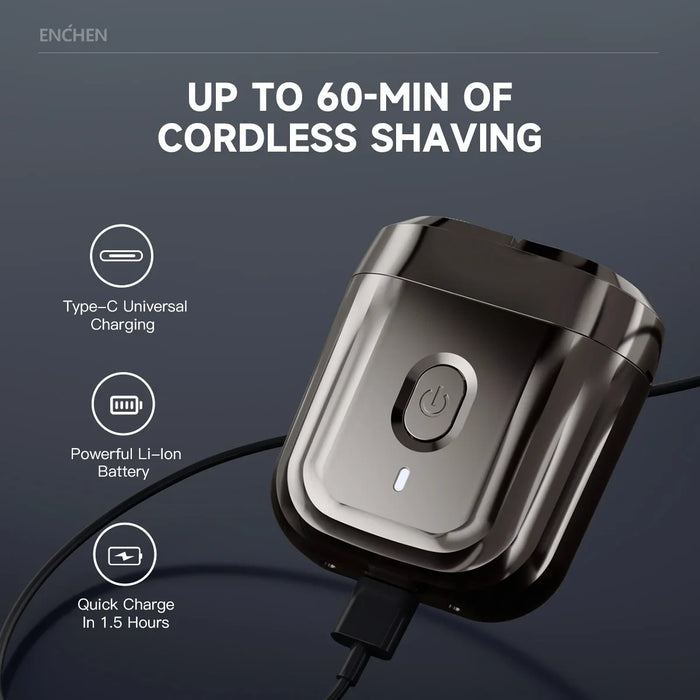 เครื่องโกนหนวด MINI6 ล้างทำความสะอาดได้ 2 หัวลอย