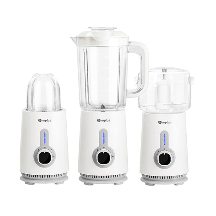 3-IN-1 FOOD PROCESSOR 005-380W-1.25L-WHITE