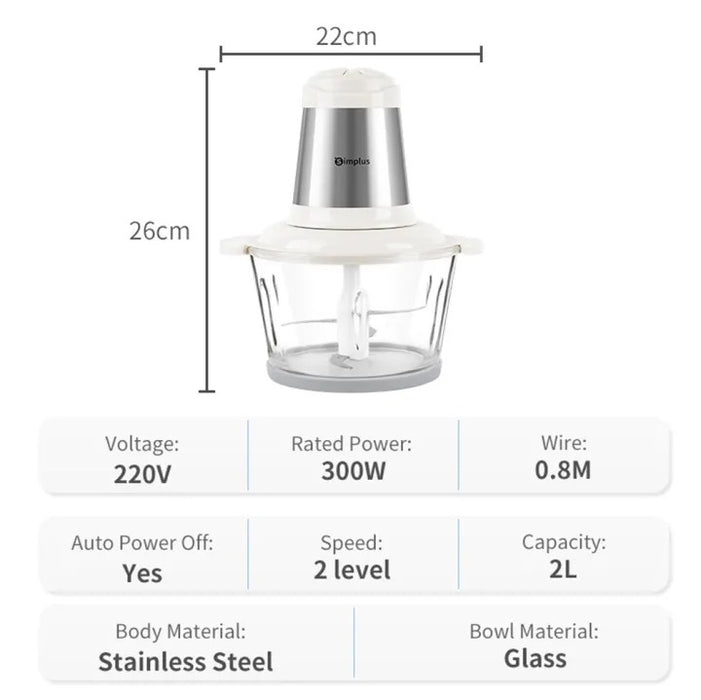 MEAT GRINDER 003 1.8L PLASTIC/METAL BLADE BE BS