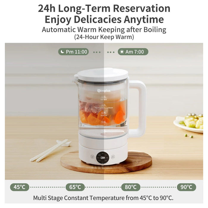 ELECTRIC HEALTH POT 001 1.5L WH