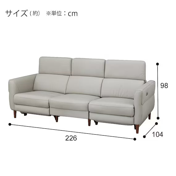 3 SEATER ELECTRIC SOFA KK026 LEATHER MGY