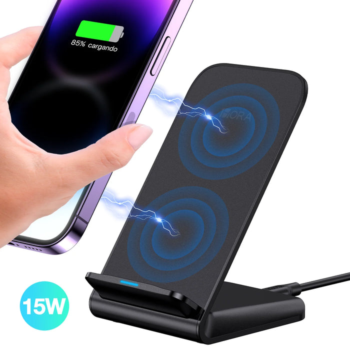 1HORA-GAR157-BLACK-15W WIRELESS CHARGER