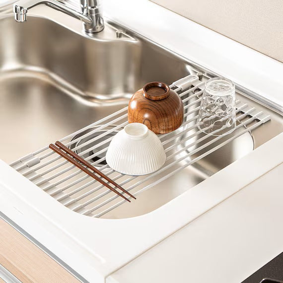 ที่คว่ำจานซิลิโคนแบบม้วนเหนืออ่างล้างจาน 4823 GY