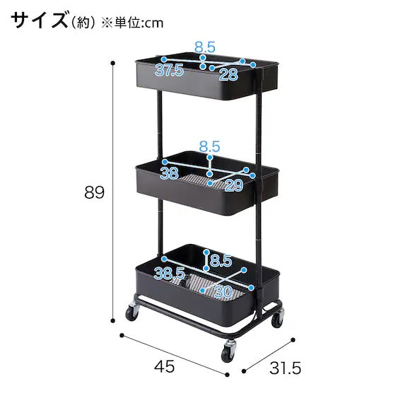 STEEL WAGON TROLLEY4 BK
