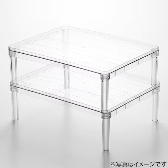 ชั้นวางจานแบบวางซ้อนกันได้ CL N-BLANC