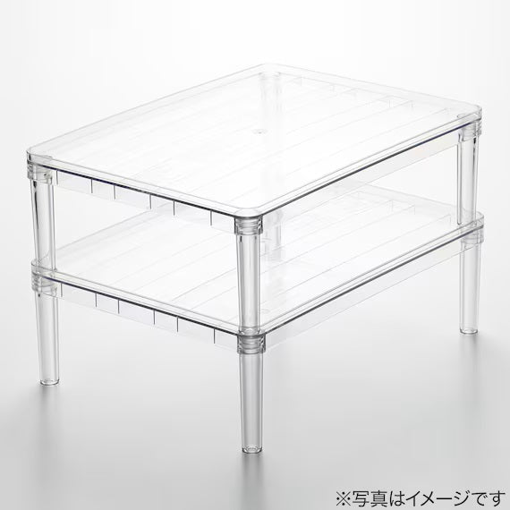 ชั้นวางจานแบบวางซ้อนกันได้ CL N-BLANC