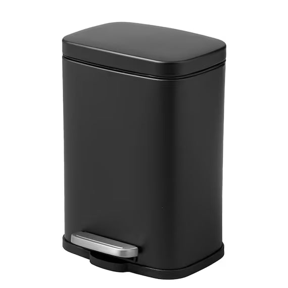 RECTANGLE SOFT-CLOSE TRASH CAN H8-5L BK