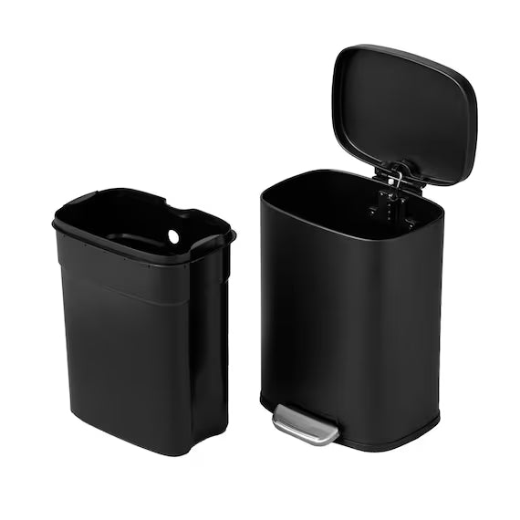 RECTANGLE SOFT-CLOSE TRASH CAN H8-12L BK
