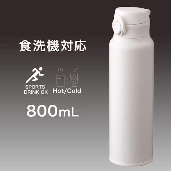 ขวดน้ำสแตนเลสแบบสัมผัสเดียว AOW-800 WH