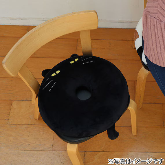 LOW-REBOUND ROUND SEAT CUSHION (CAT BLACK)