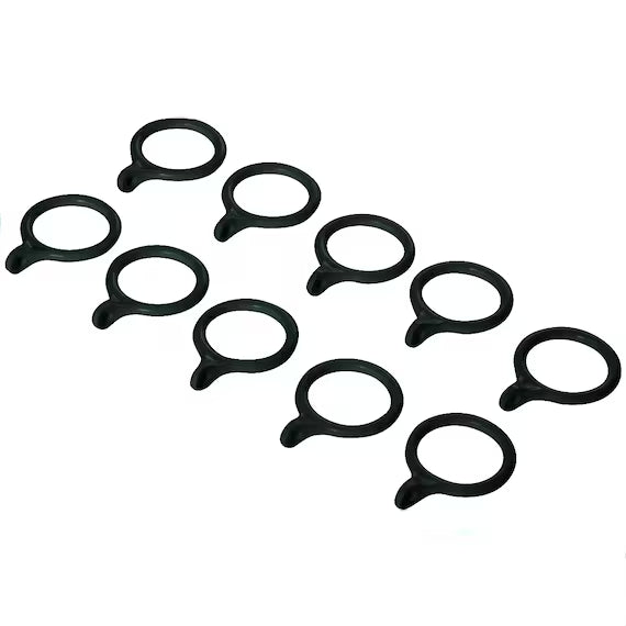 วงแหวนรองเสาม่าน NT2 BK 10ชิ้น