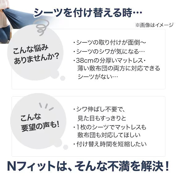 STRETCH FITTEDSHEET38 NFIT FT05 COTTON NV WD-Q