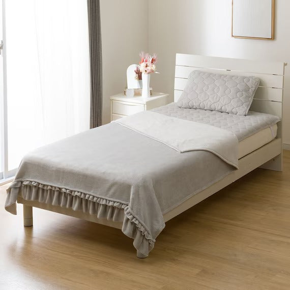 BLANKET SMOOTH TOUCH FRILL A2416 GY S