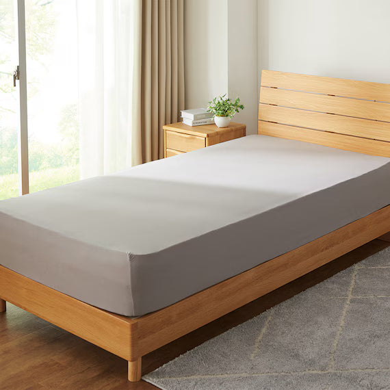 STRETCH FITTEDSHEET38 NFIT FT03 PLAIN2 GY WD-Q