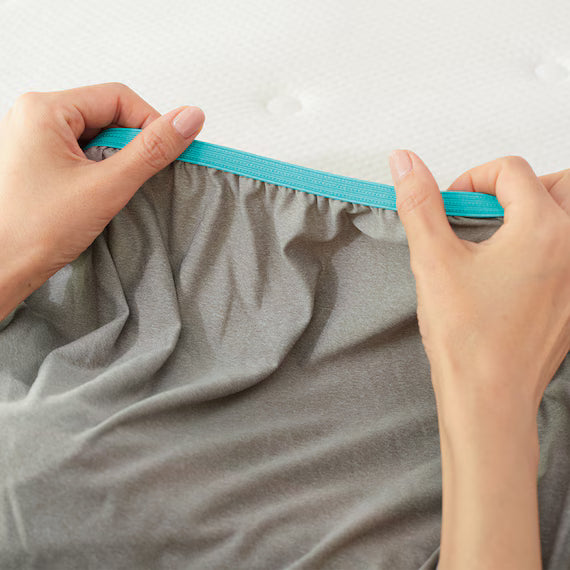 STRETCH FITTEDSHEET38 NFIT FT03 PLAIN2 GY WD-Q