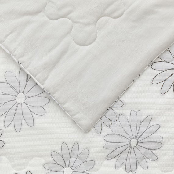 ผ้าพันคอแบบพลิกกลับได้ N COOL SP S2509 FLOWER GY D