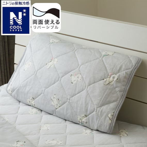 REVERSIBLE PADDED PILLOW TOPPER N COOL SP S2509 FLOWER GY