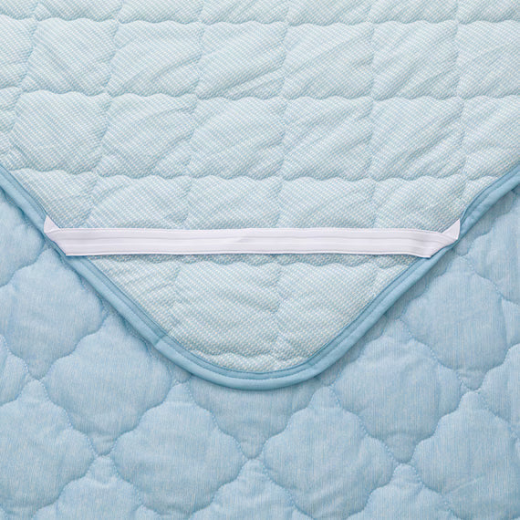 REVERSIBLE PADDED SHEET TOPPER N COOL SD BL S2501