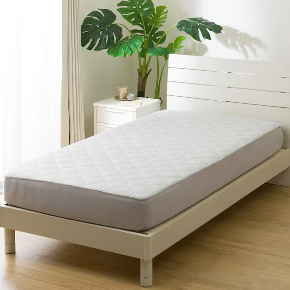 REVERSIBLE FITTED SHEET TOPPER N COOL Q GY S2501