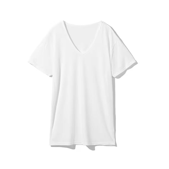 MENS COOL VNECK TSHIRTNE MESH WH M