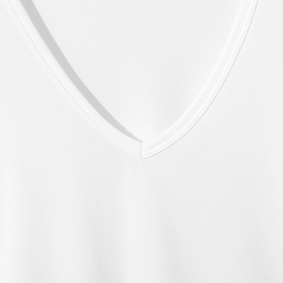 MENS COOL VNECK TSHIRTNE MESH WH M