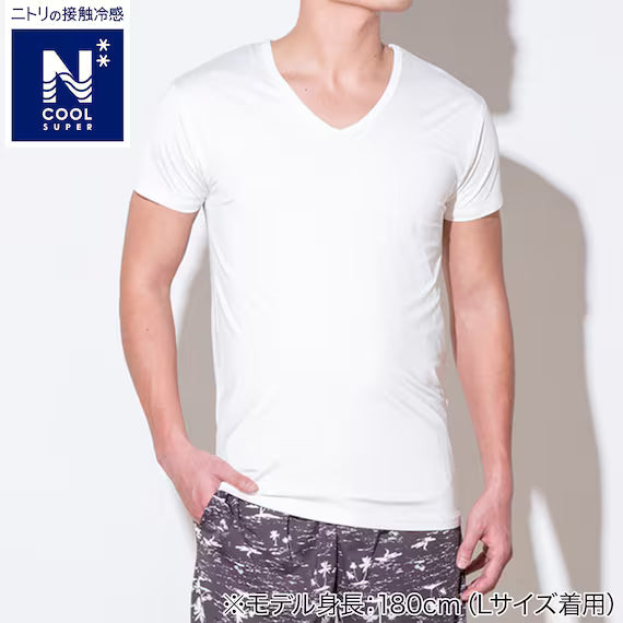 MENS SUPER COOL VNECK TSHIRTNE WH M