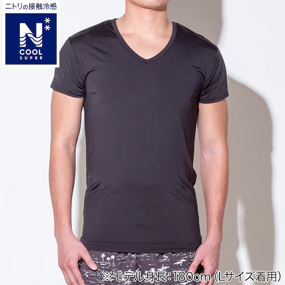 MENS SUPER COOL VNECK TSHIRTNE BK M