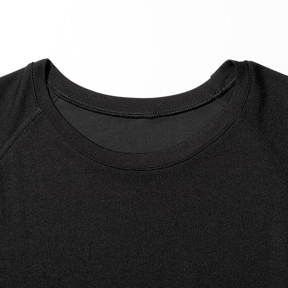 MENS DOUBLE SUPER COOL RAGLAN SLEEVE TSHIRTNE BK L