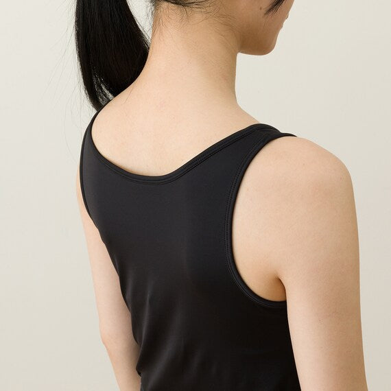 WOMENS SUPER COOL TANK TOP WITH BUILTIN BRANE BK L