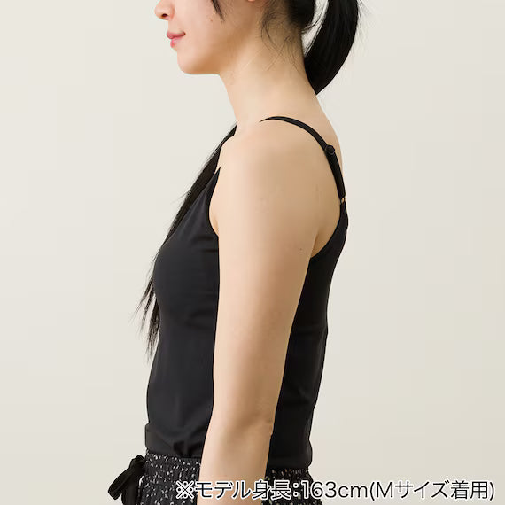 WOMENS SUPER COOL CAMISOLE WITH BUILTIN BRANE BK LL