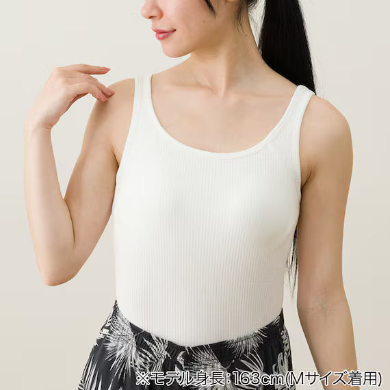 WOMENS SUPER COOL RIBBED TANK TOP WITH BUILTIN BRAEWH LL