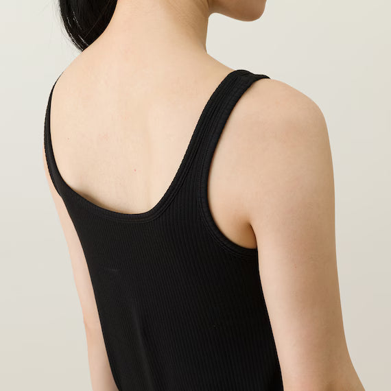 WOMENS SUPER COOL RIBBED TANK TOP WITH BUILTIN BRAEBK L