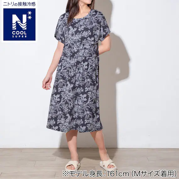 WOMENS SUPER COOL GATHER HOUSE DRESSNE BK ML