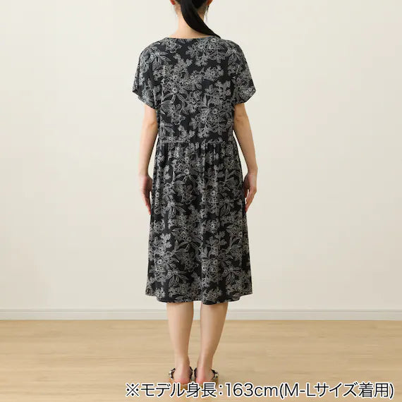 WOMENS SUPER COOL GATHER HOUSE DRESSNE BK LLL