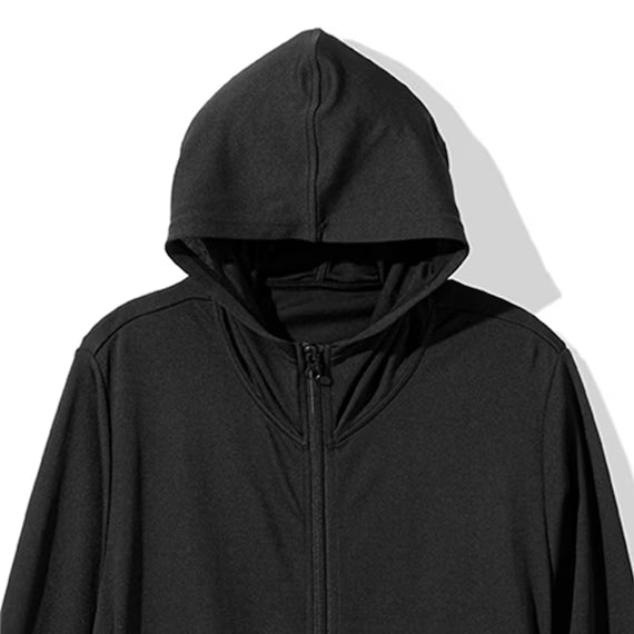 MENS UV CUT COOL HOODIE NE MESH BK M