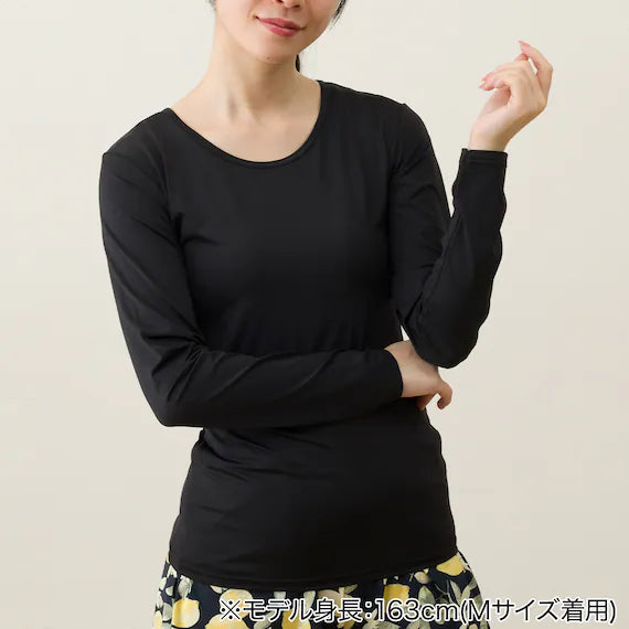 WOMENS UV CUT SUPERCOOL LONG SLEEVE SHIRT NE BK LL