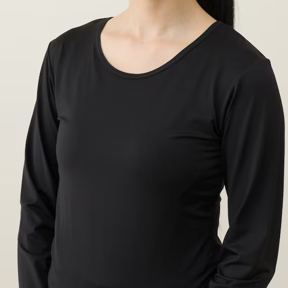 WOMENS UV CUT SUPERCOOL LONG SLEEVE SHIRT NE BK M