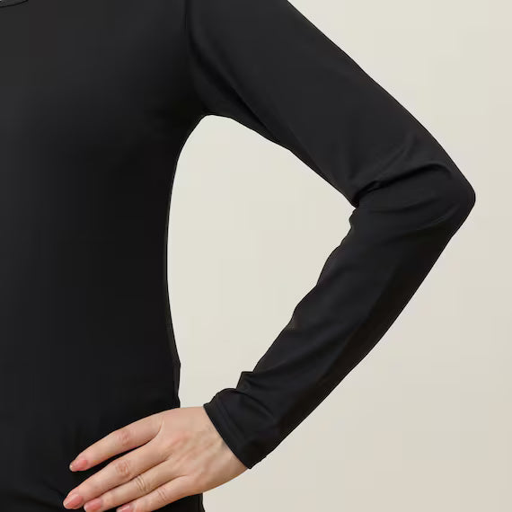 WOMENS UV CUT SUPERCOOL LONG SLEEVE SHIRT NE BK L