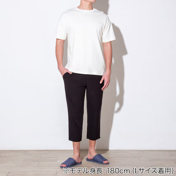 MENS COOL CROPPED LENGTH SUPER STRETCH PANTS NE BK L