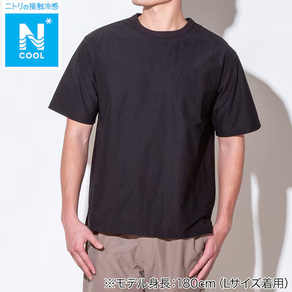 MENS COOL CUT GEORGETTE RELAX TSHIRT NE BK M