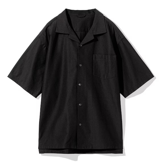MENS COOL CUT GEORGETTE SHORT SLEEVESHIRT NE BK LL