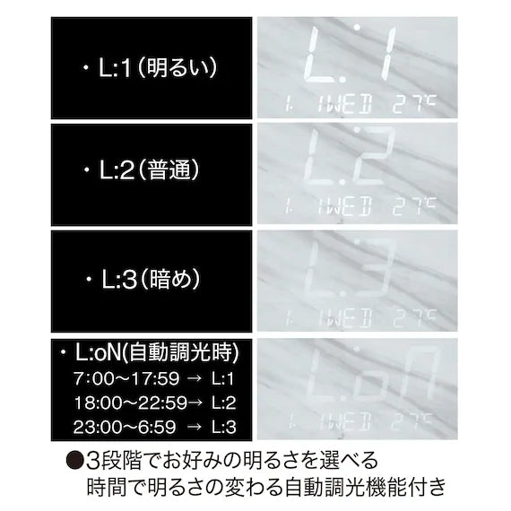 LED WALL CLOCK WH 002HT