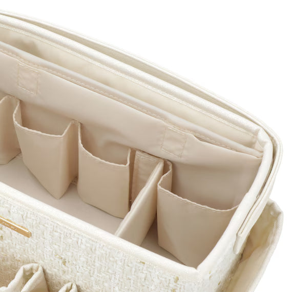 COSMETIC BASKET TWEED WH NT2501 L