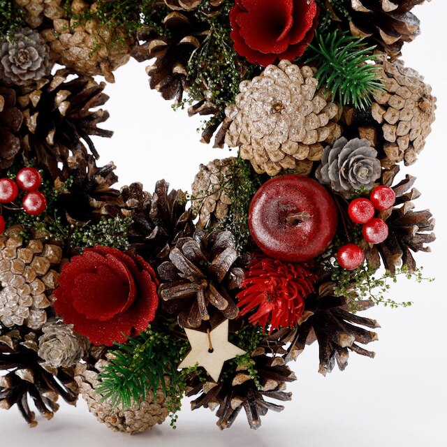 CHRISTMAS 28CM HANGING WREATH 23AFH029-28 N4LC