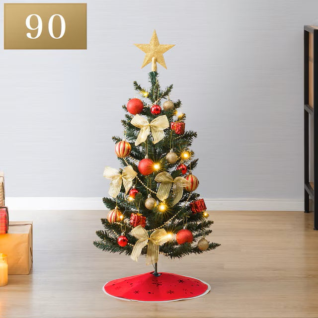 CHRISTMAS TREE SET GREEN CST90 n4BF