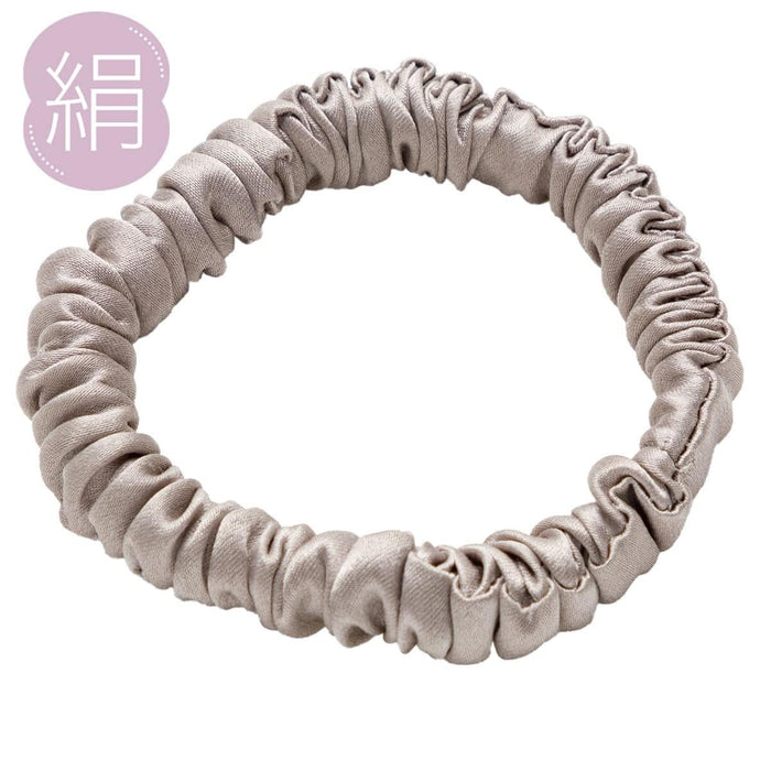 SILK HAIR TIE S GY NC