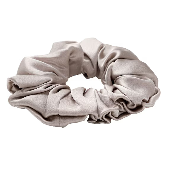 SILK HAIR TIE L GY NC
