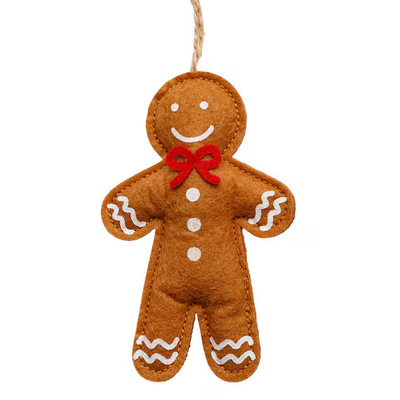 CHRISTMAS ORNAMENT GINGERBREAD COOKIE 2P D n5GL