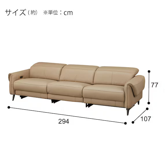 ELECTRIC WIDE 3 SEATER SOFA LS04 NW BE