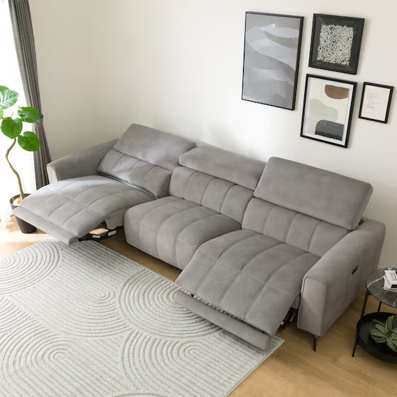 ELECTRIC WIDE 3 SEATER SOFA LS05 PEY GY